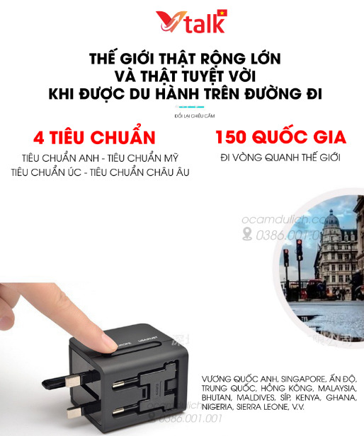 ổ cắm điện du lịch Ai Cập